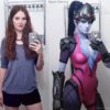 Video game cosplay by Alyson Tabbitha, Widowmaker from Overwatch