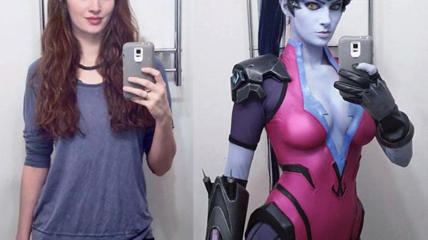 Video game cosplay by Alyson Tabbitha, Widowmaker from Overwatch