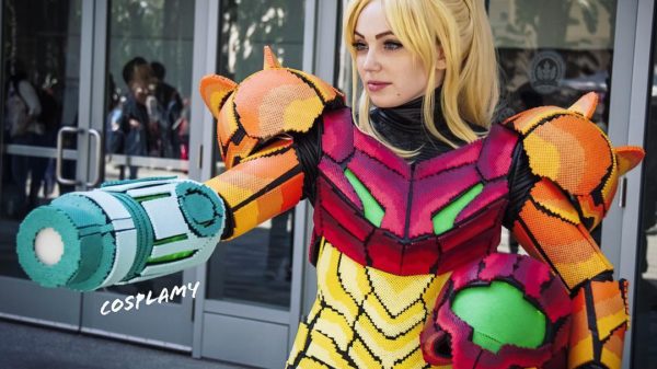 Samus Aran Perler beads cosplay by Cosplamy