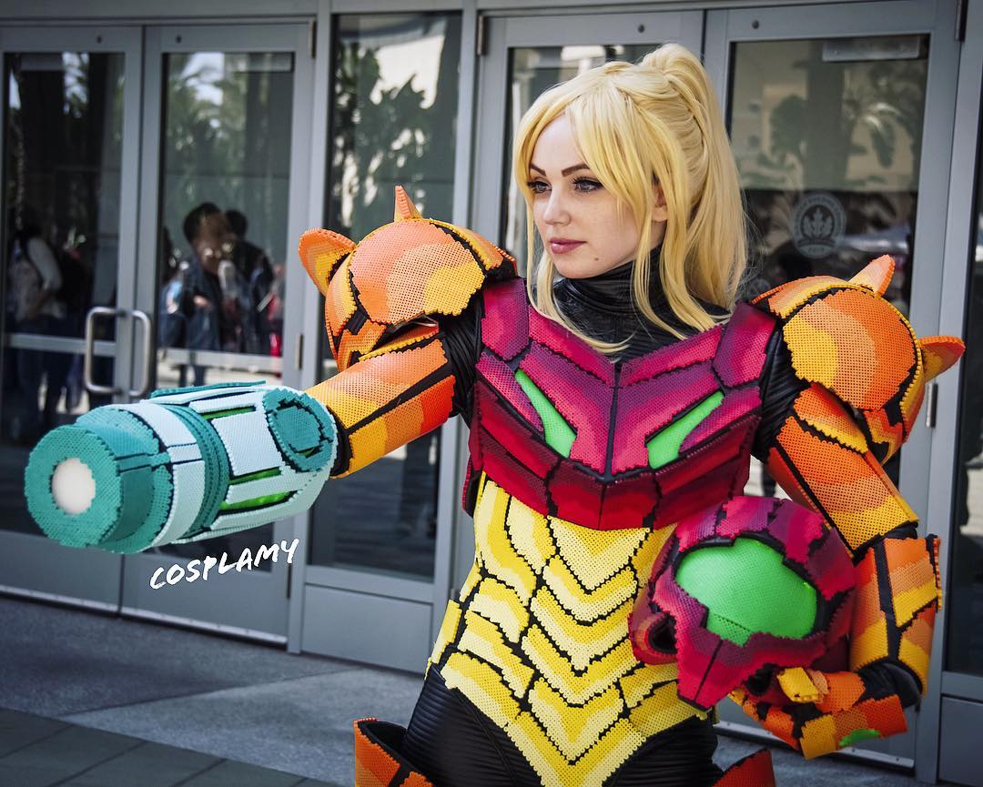 Samus Aran Perler beads cosplay by Cosplamy