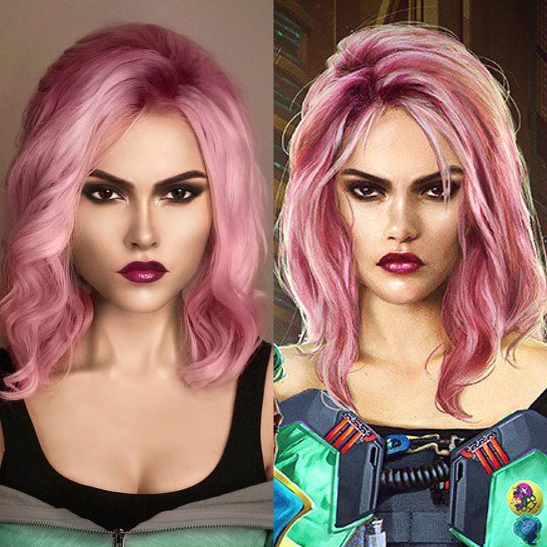 Video game cosplay of Ilona Bugaeva, Cyberpunk 2077 poster girl