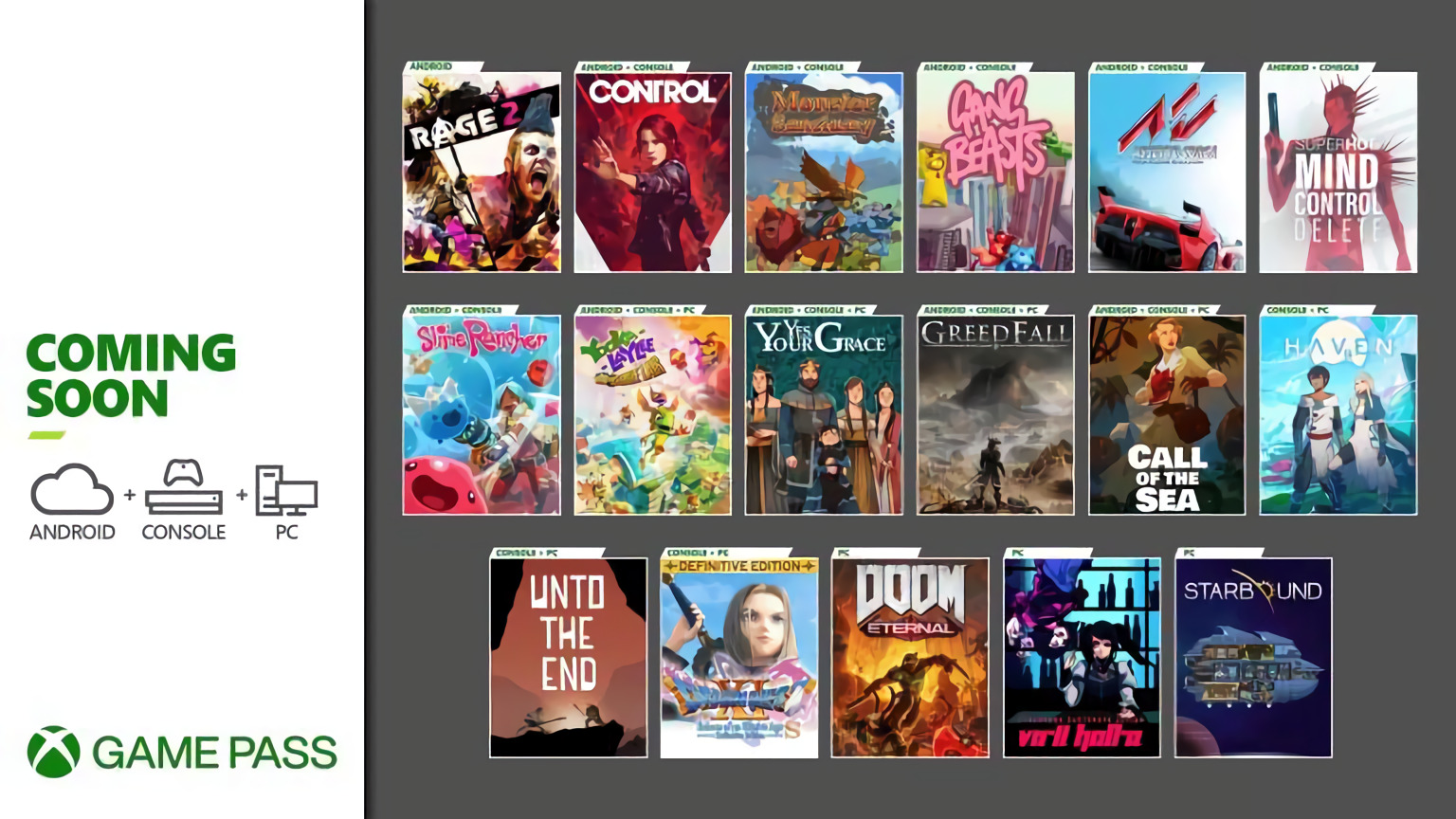 Games coming to Xbox Game Pass in December 2020