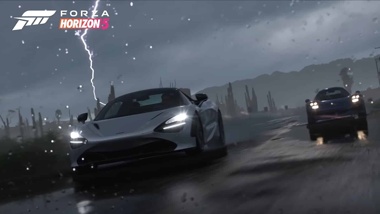 Forza Horizon 5's weather adds regional variations and storms