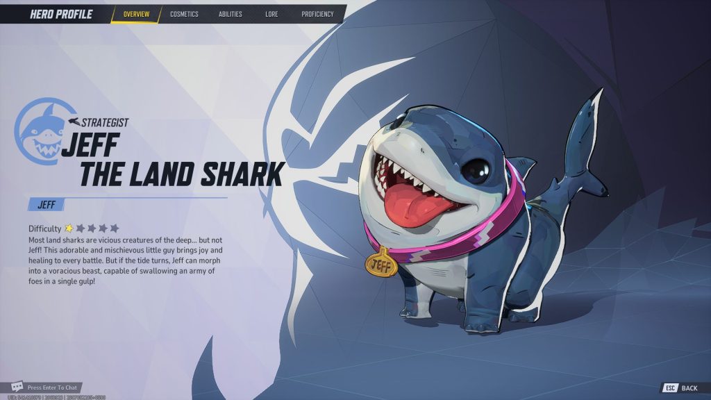 Overview Jeff The Land Shark